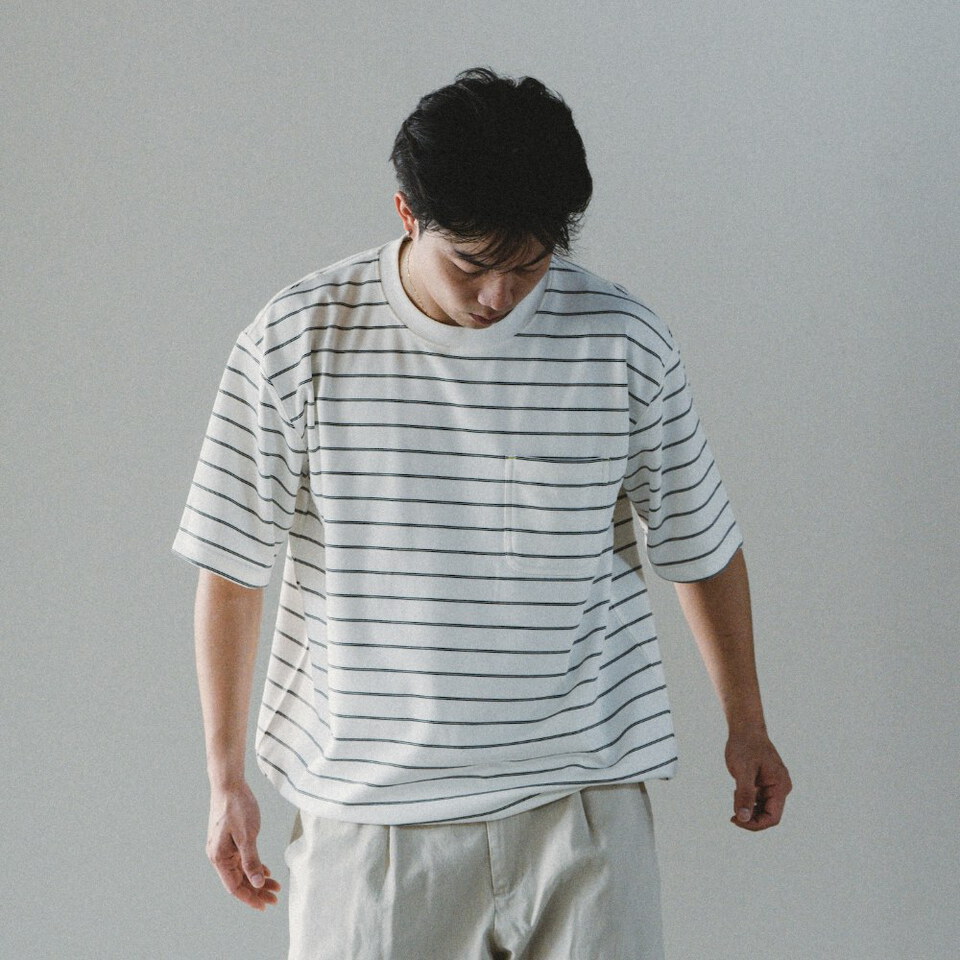 抽繩條紋短Tee Summer Stripe Tee