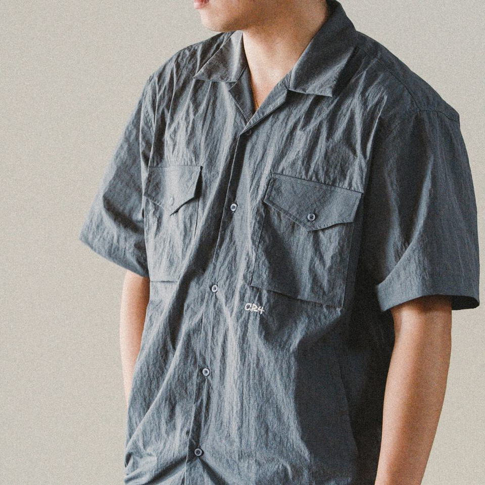防潑水開領襯衫 Metallic Grid Shirt