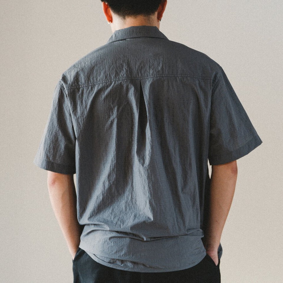 防潑水開領襯衫 Metallic Grid Shirt