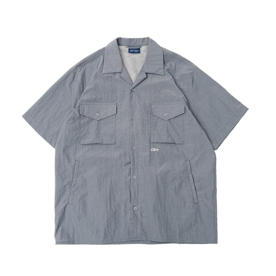 防潑水開領襯衫 Metallic Grid Shirt