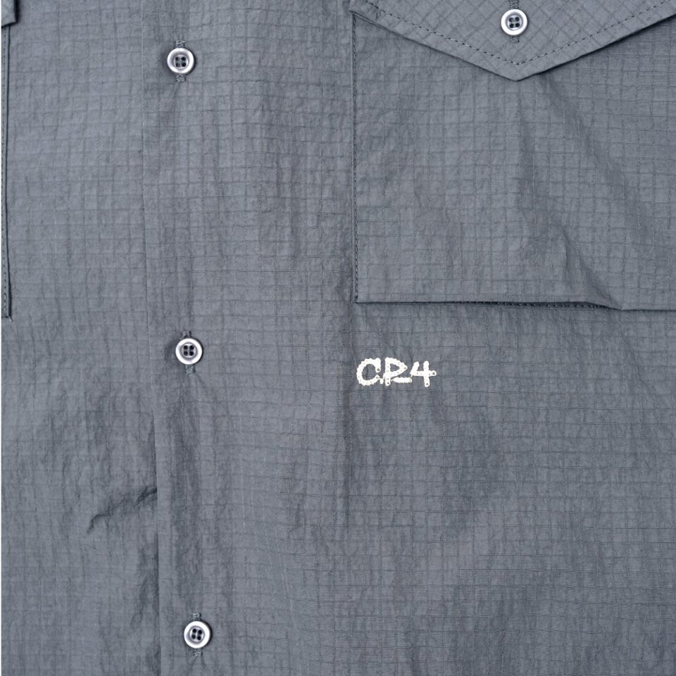 防潑水開領襯衫 Metallic Grid Shirt