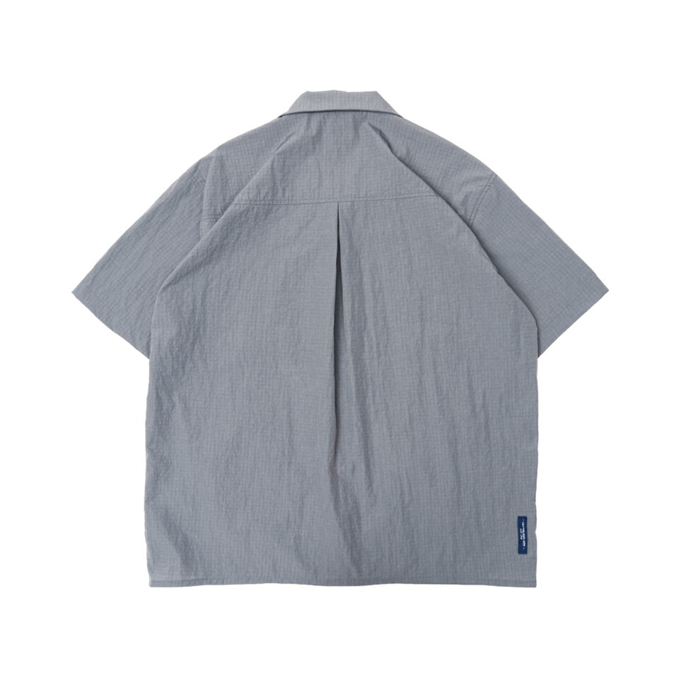 防潑水開領襯衫 Metallic Grid Shirt