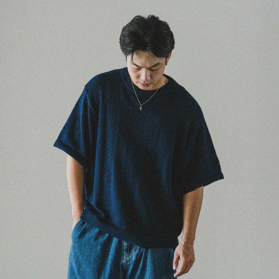 簍空針織上衣 Crew Neck Knit Tee'26