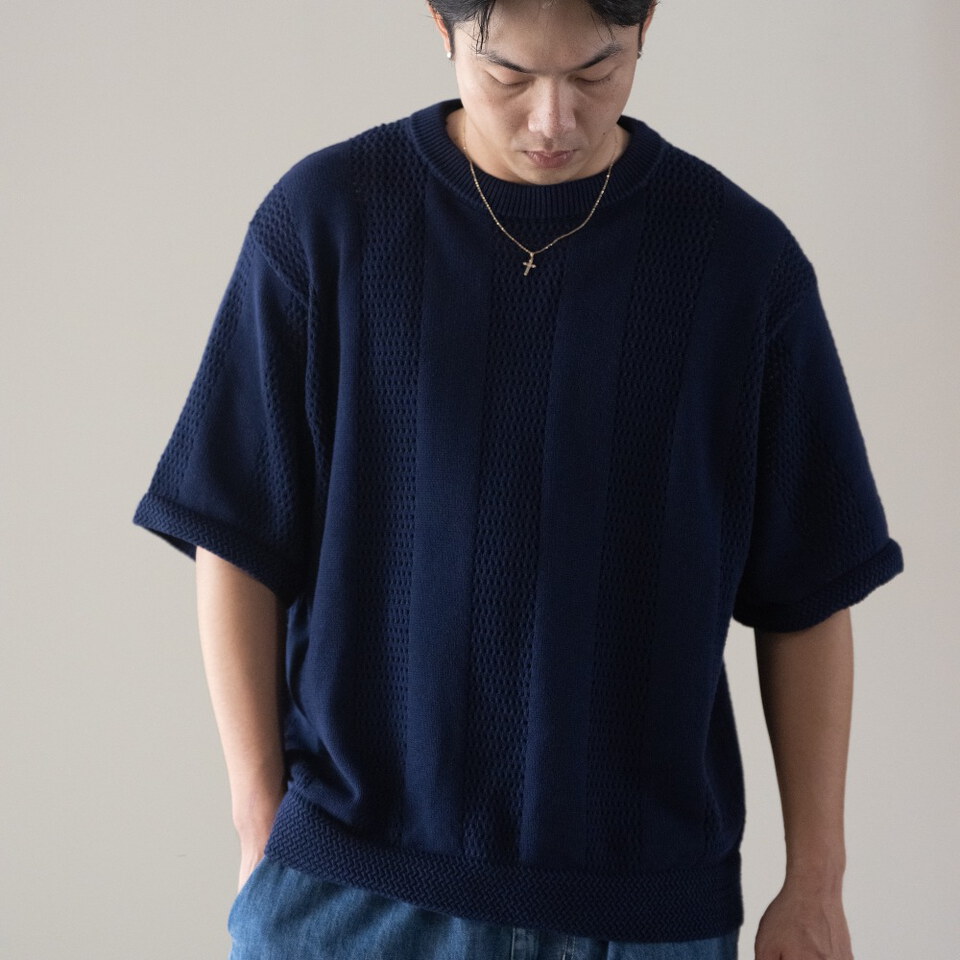 簍空針織上衣 Crew Neck Knit Tee'26