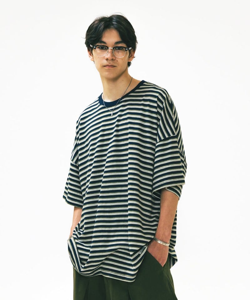 AGL0105-252 條紋短Tee Multi Striped Half Tee