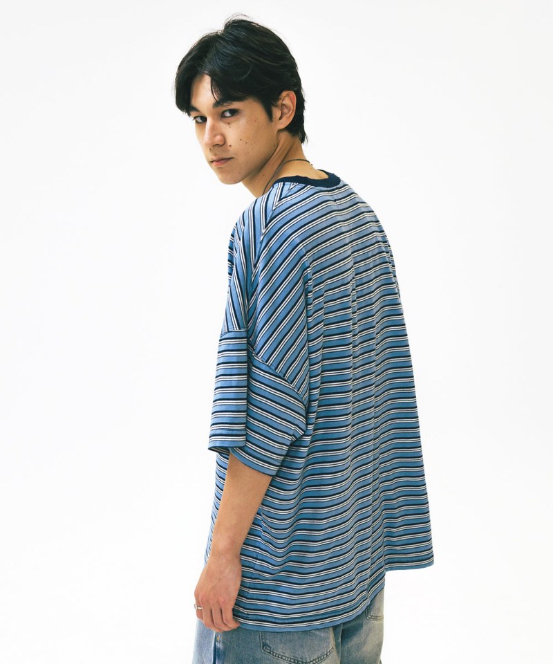 AGL0105-252 條紋短Tee Multi Striped Half Tee