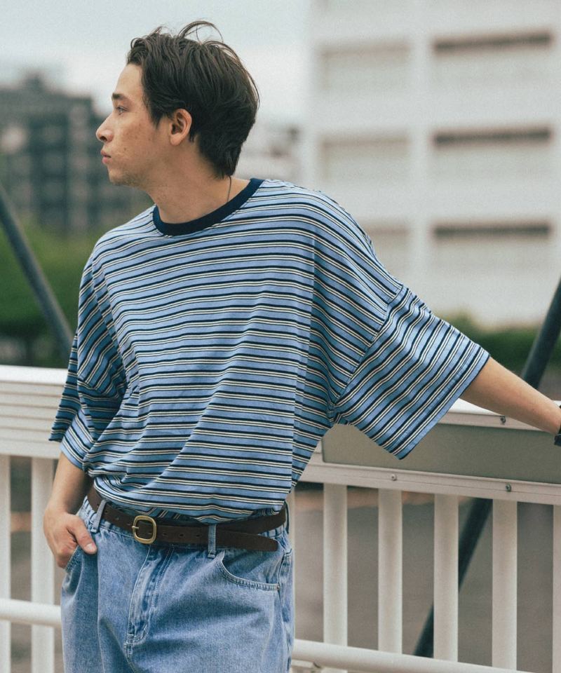 AGL0105-252 條紋短Tee Multi Striped Half Tee