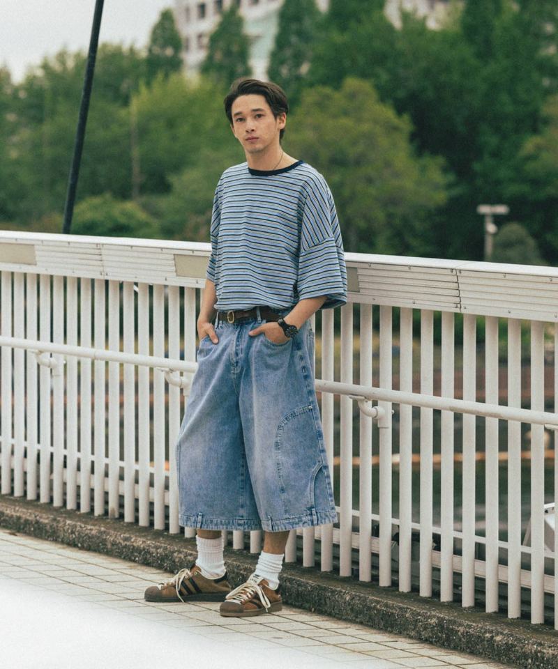 AGL0105-252 條紋短Tee Multi Striped Half Tee