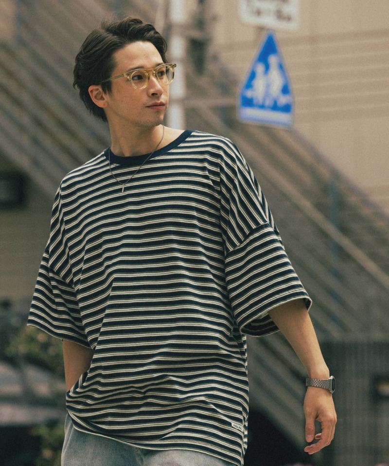 AGL0105-252 條紋短Tee Multi Striped Half Tee
