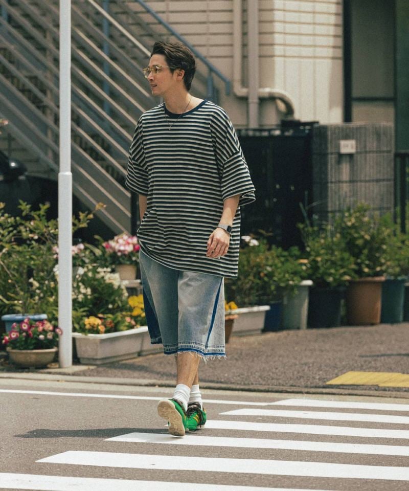AGL0105-252 條紋短Tee Multi Striped Half Tee