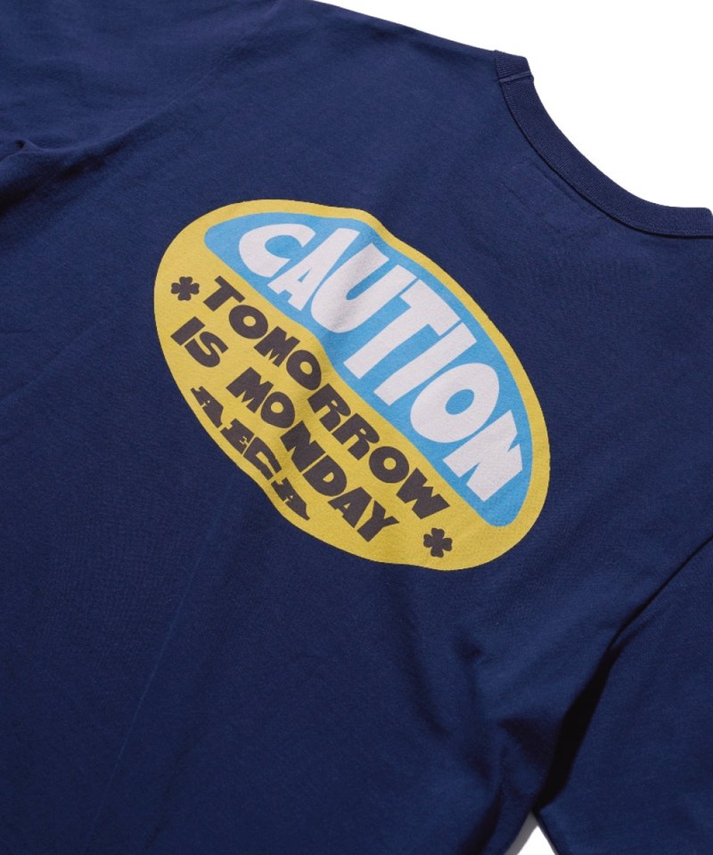 印花短TEE CAUTION HALF SLEEVE