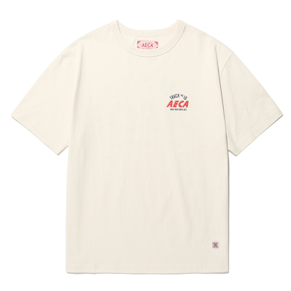 AECA0126-262 水洗印花短TEE TRACK NO.10 AECA HALF SLEEVE TEE