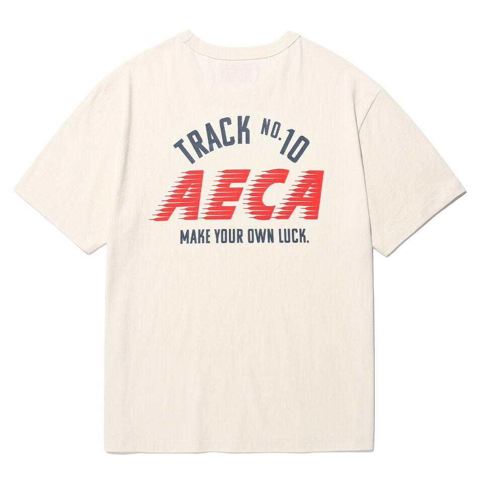 AECA0126-262 水洗印花短TEE TRACK NO.10 AECA HALF SLEEVE TEE