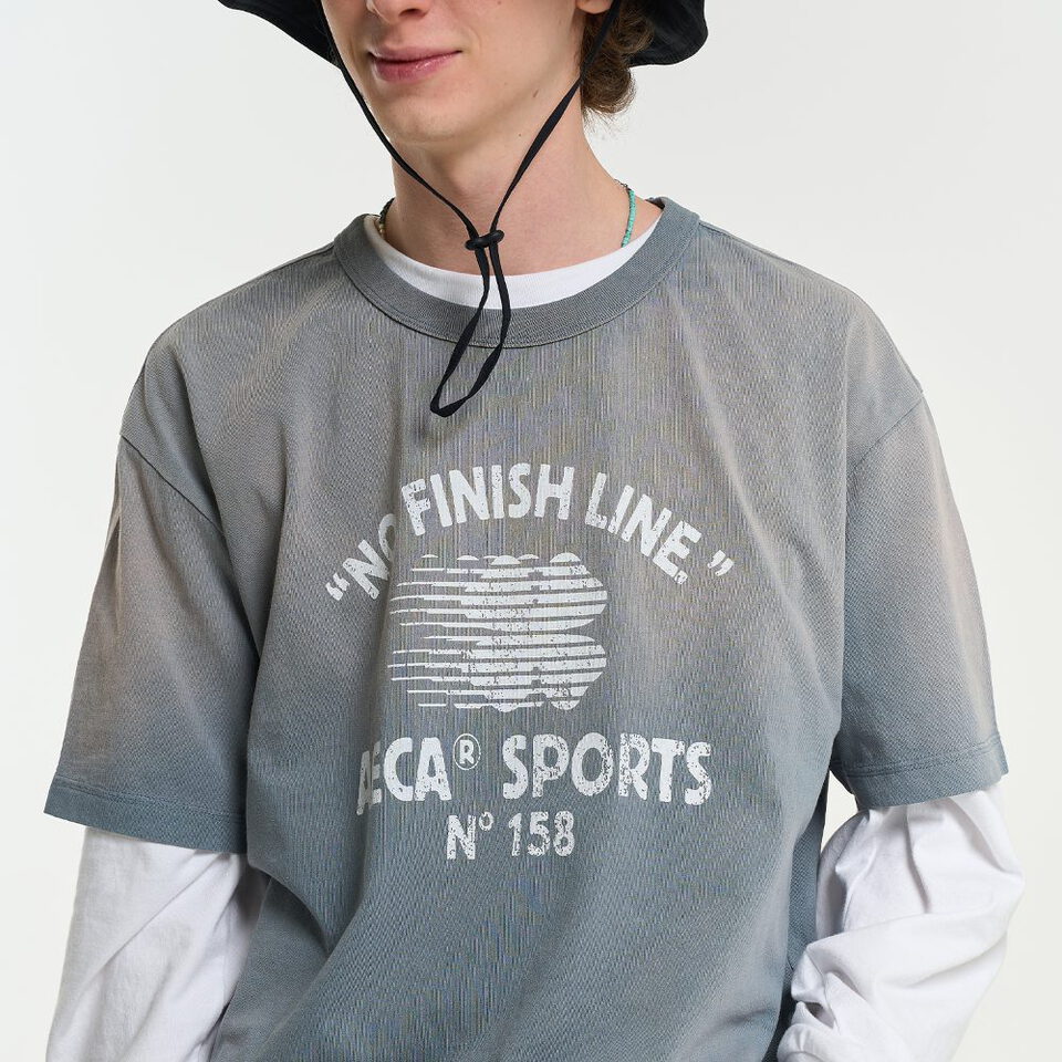 AECA0130-262 水洗印花短TEE NO FINISH LINE WASHED HALF SLEEVE TEE