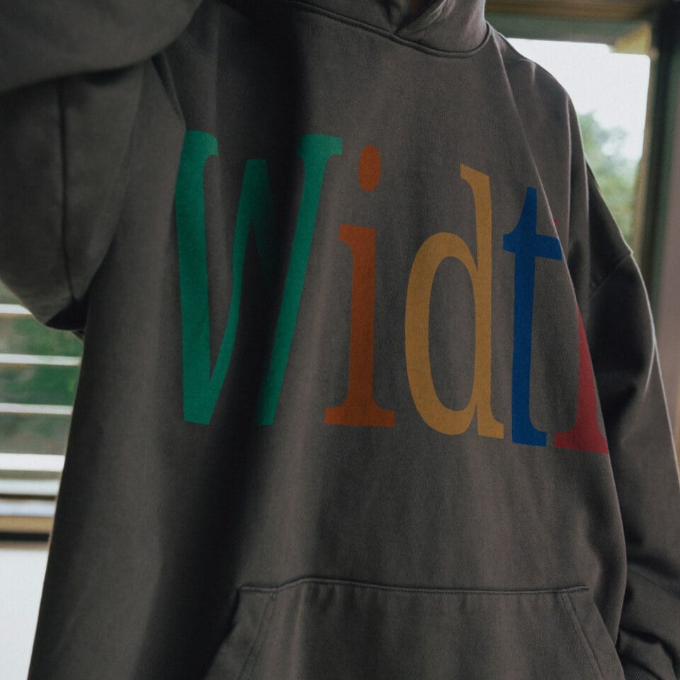 連帽上衣 Width Print Hoodie
