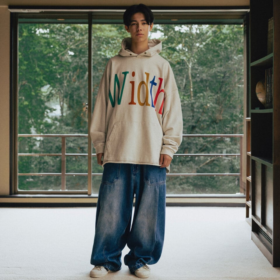 連帽上衣 Width Print Hoodie