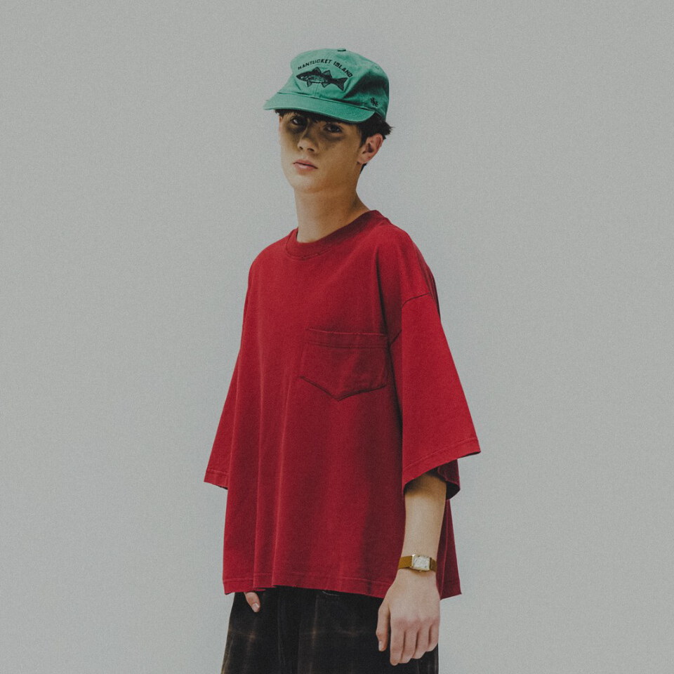 水洗口袋Tee Washed Wide Pocket Crop Tee