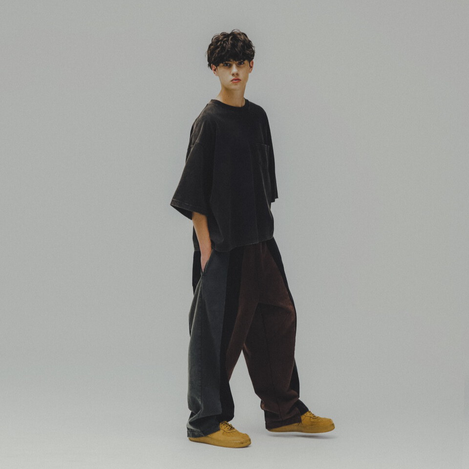 水洗口袋Tee Washed Wide Pocket Crop Tee