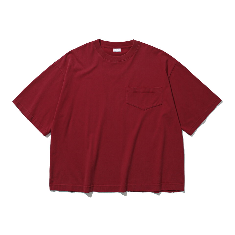 水洗口袋Tee Washed Wide Pocket Crop Tee