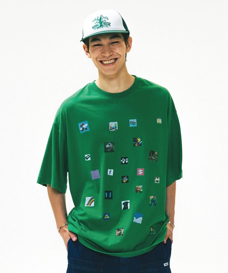 AGL0104-252 圖像拼貼短T Picture Collage Half Tee