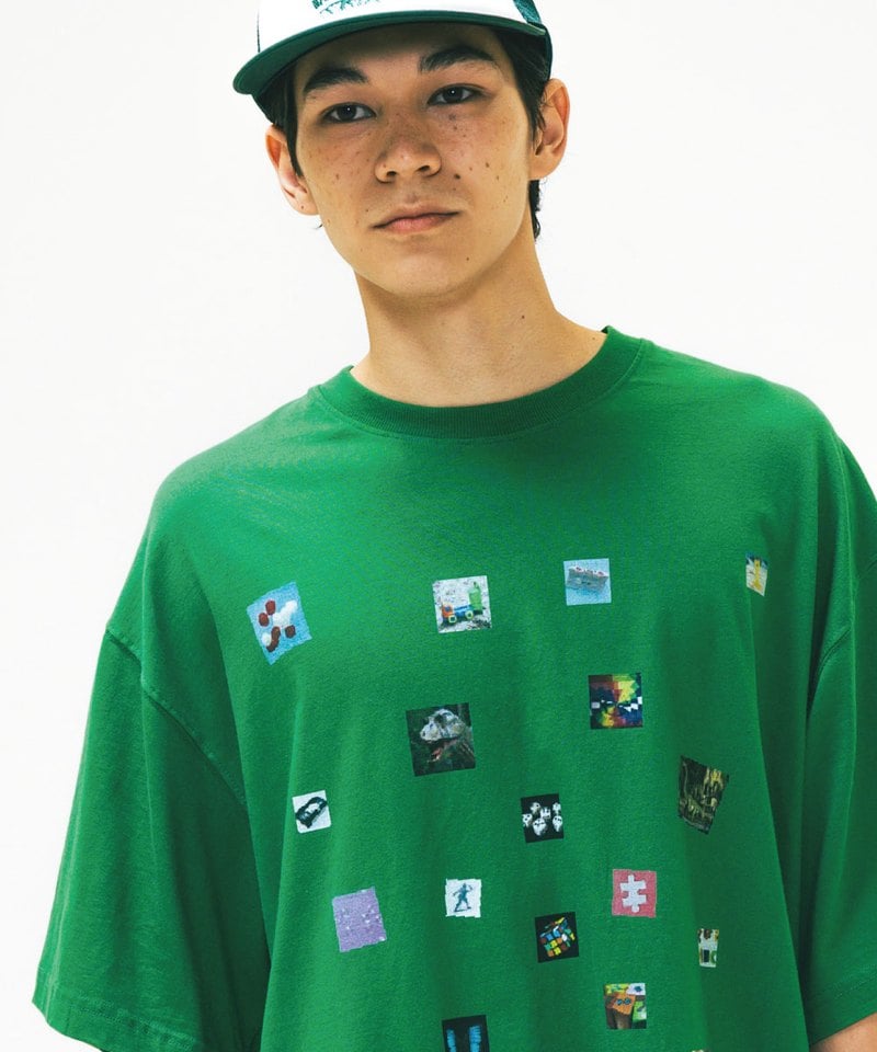 AGL0104-252 圖像拼貼短T Picture Collage Half Tee
