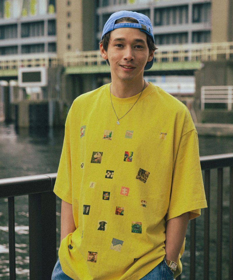 AGL0104-252 圖像拼貼短T Picture Collage Half Tee
