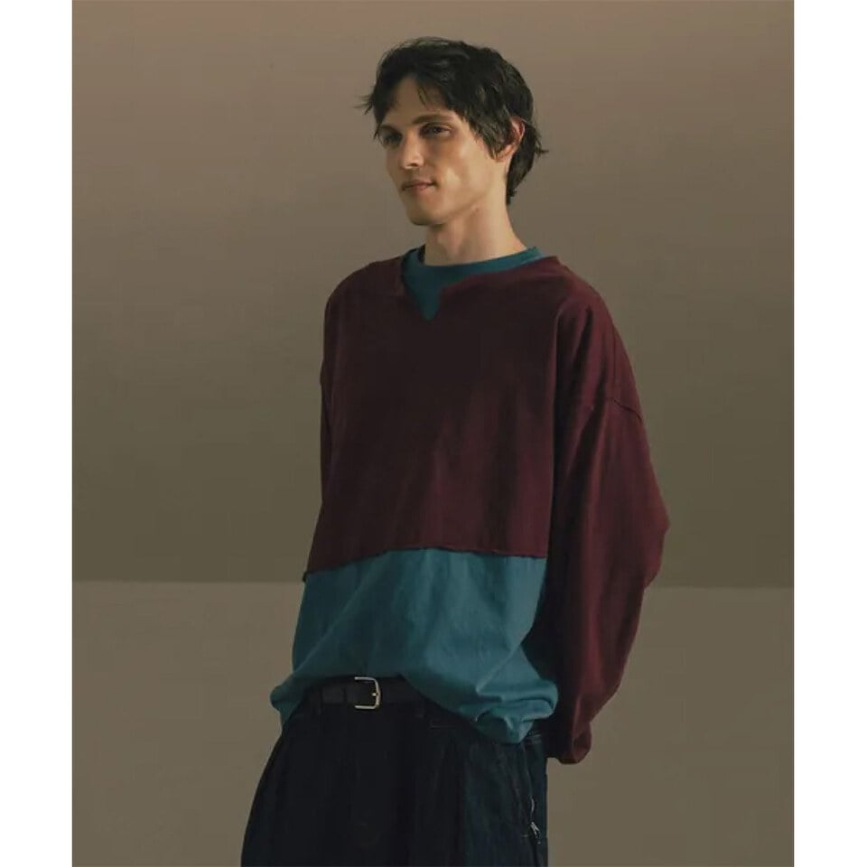 AGL0107-252 剪裁層次長袖上衣 Cut-Off Layered Long Sleeve