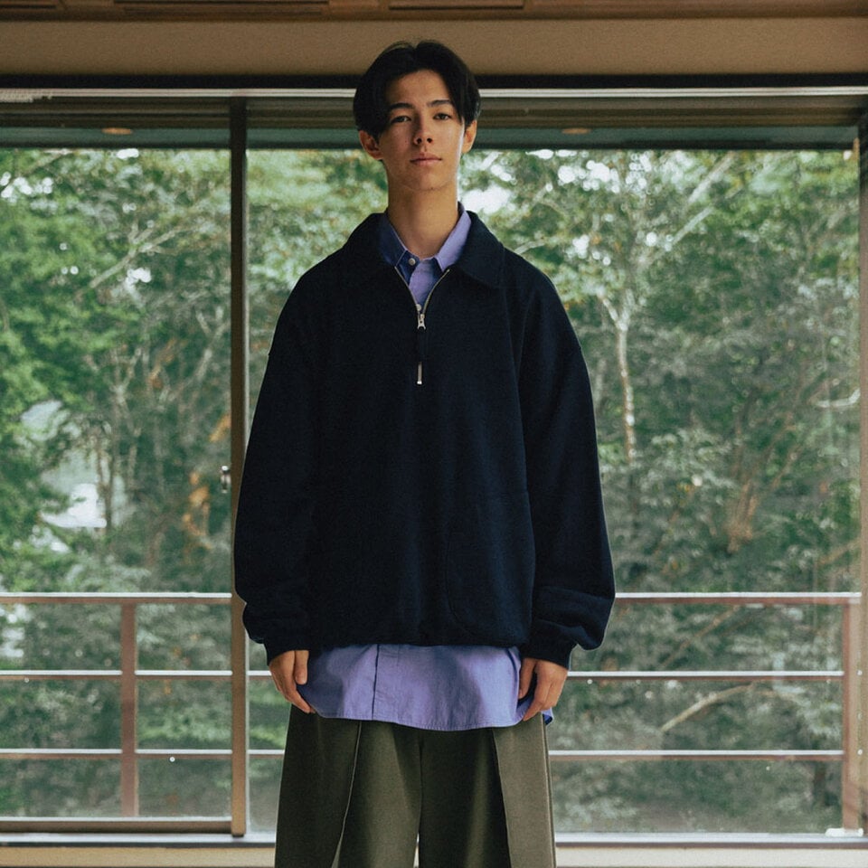 雙口袋大學TEE Boxing Pocket Collar Sweat Shirt