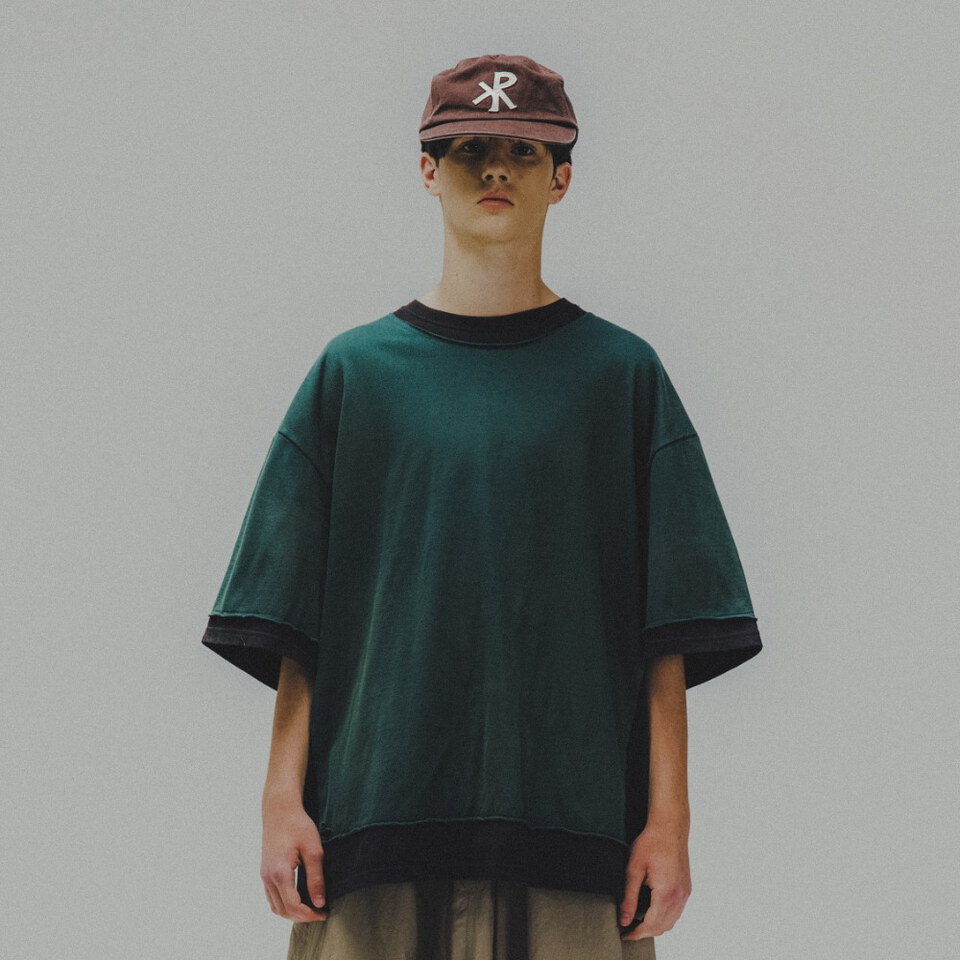 AGL0116-261 拼接水洗Tee Double Layer Washed Tee