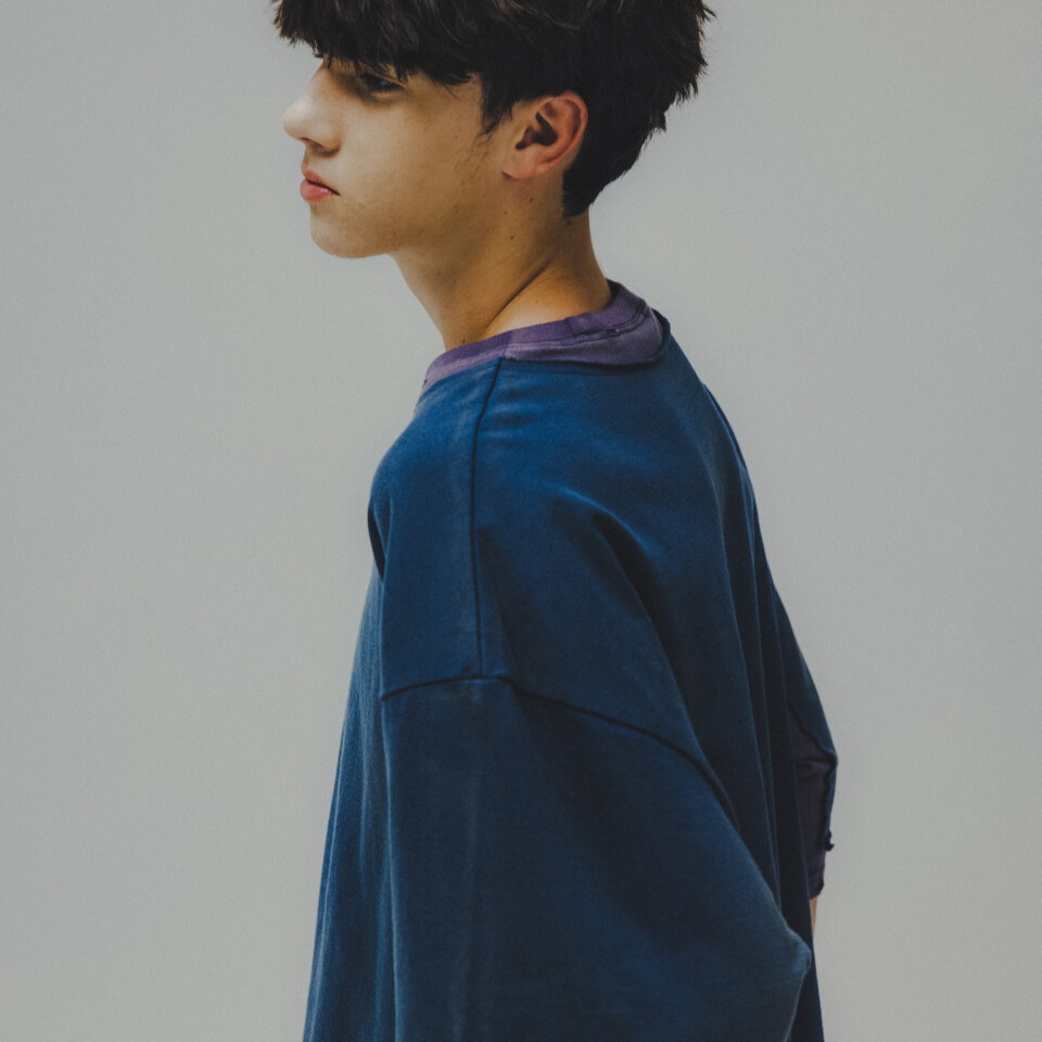 拼接水洗Tee Double Layer Washed Tee