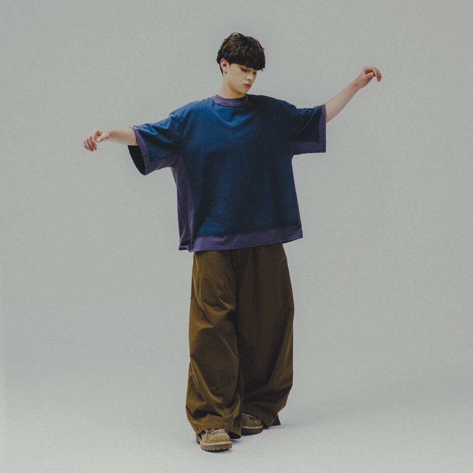 拼接水洗Tee Double Layer Washed Tee