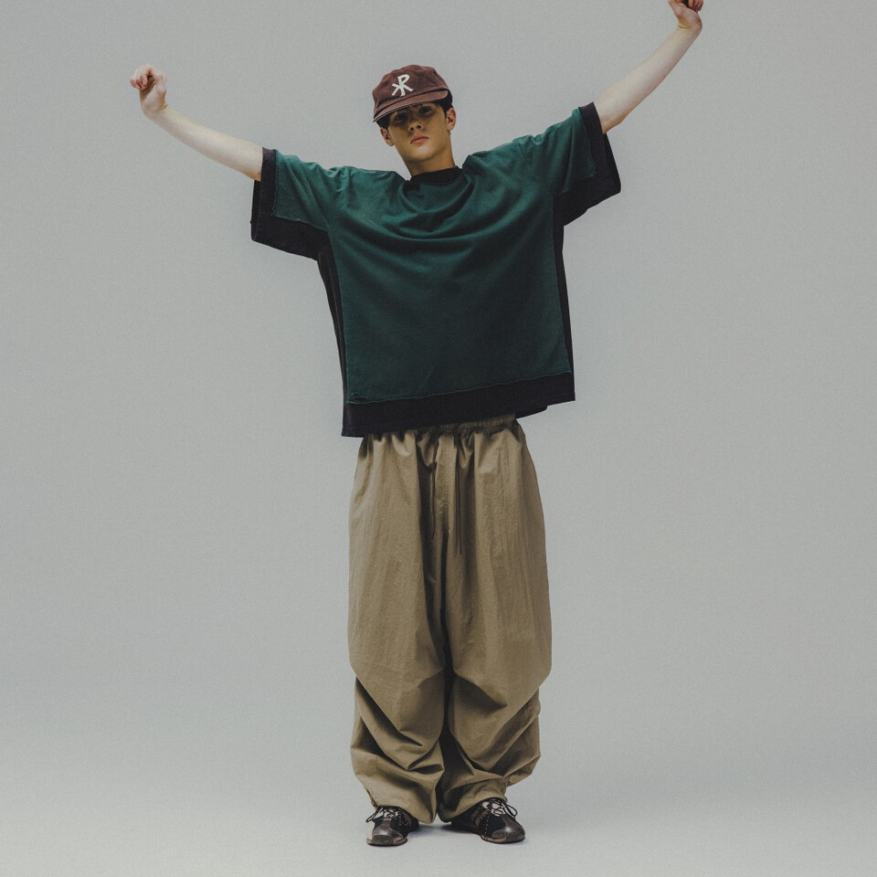 拼接水洗Tee Double Layer Washed Tee