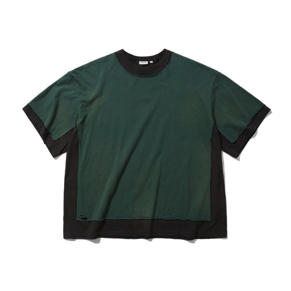 拼接水洗Tee Double Layer Washed Tee