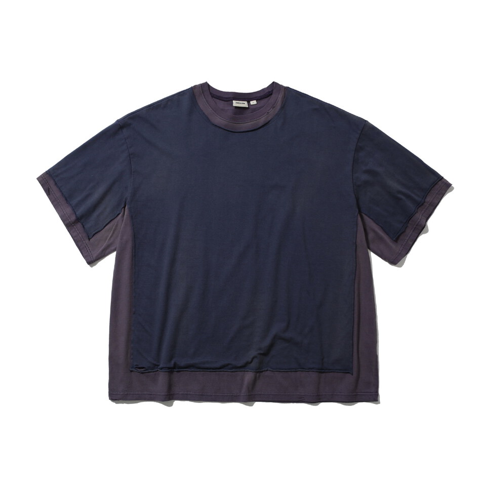 拼接水洗Tee Double Layer Washed Tee