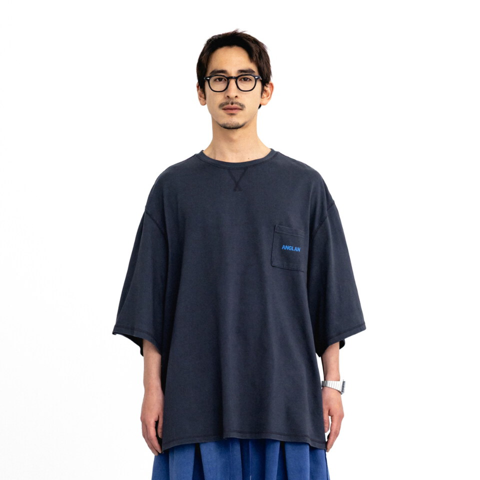 AGL0118-261 水洗刺繡口袋T Washed Embroidered Pocket Tee