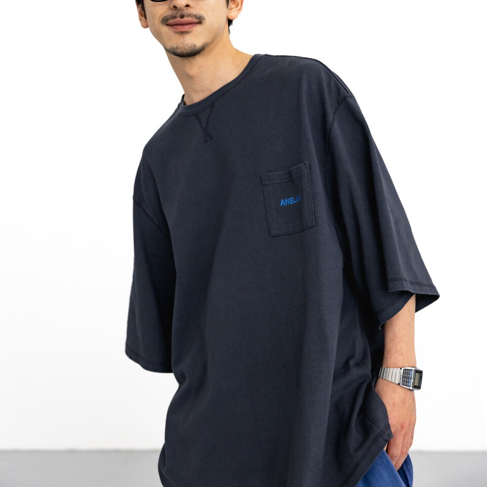 水洗刺繡口袋T Washed Embroidered Pocket Tee