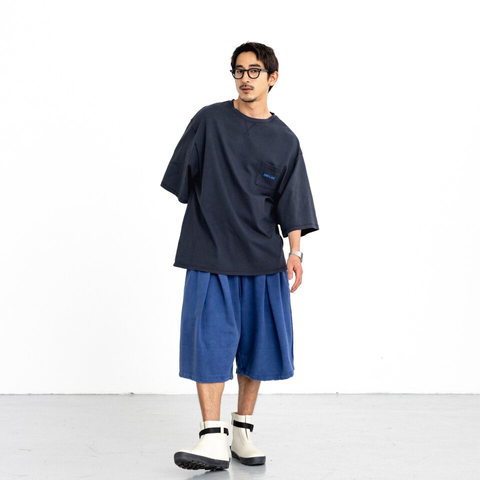 水洗刺繡口袋T Washed Embroidered Pocket Tee