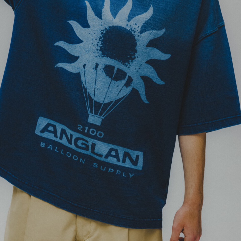 太陽圖案短Tee Graphic Denim Tee