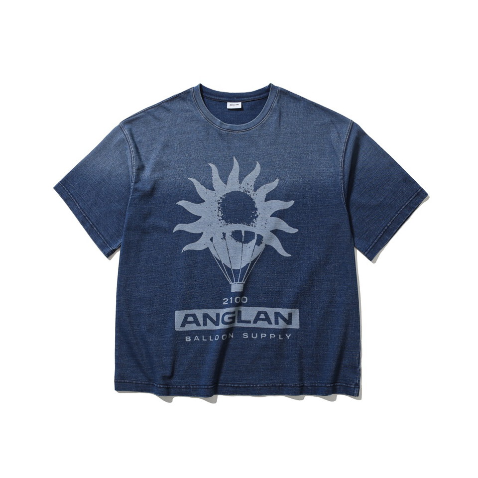 太陽圖案短Tee Graphic Denim Tee