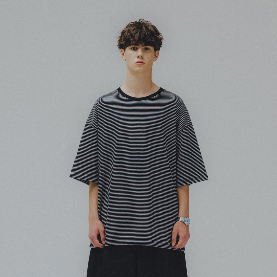 AGL0126-262 寬鬆條紋短Tee Essential Layer Half Tee