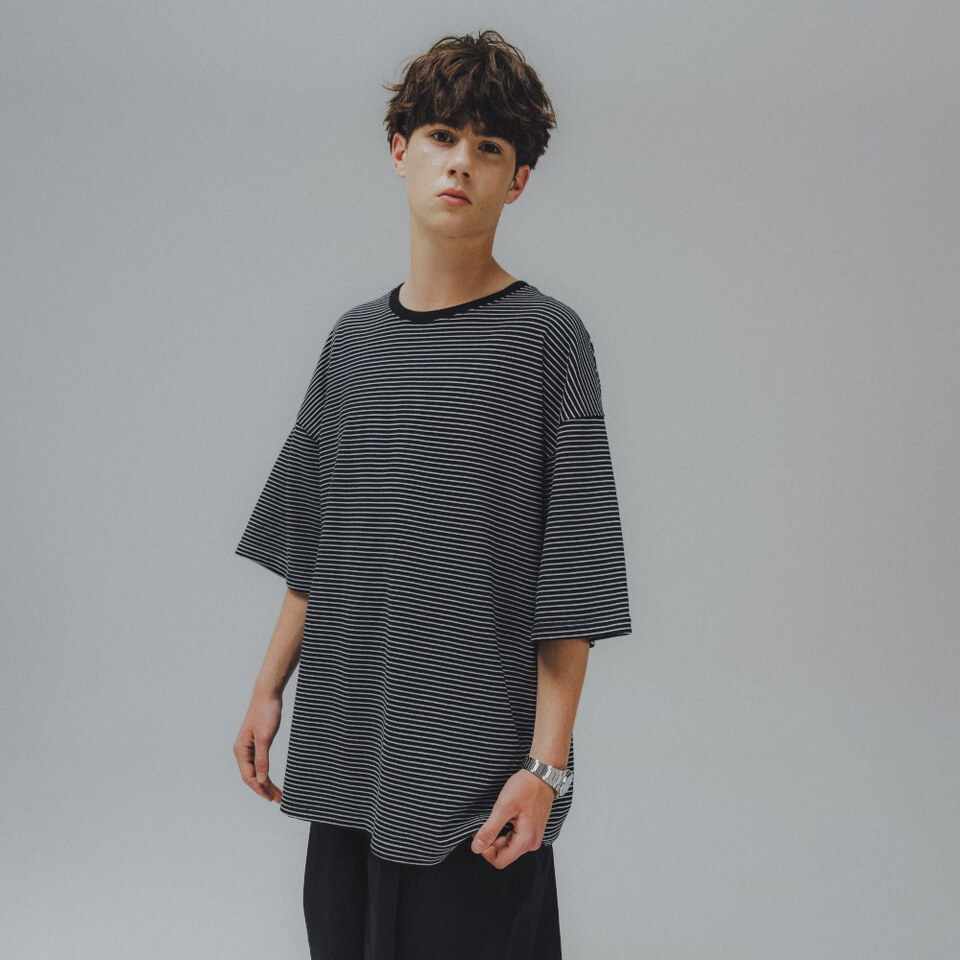 寬鬆條紋短Tee Essential Layer Half Tee