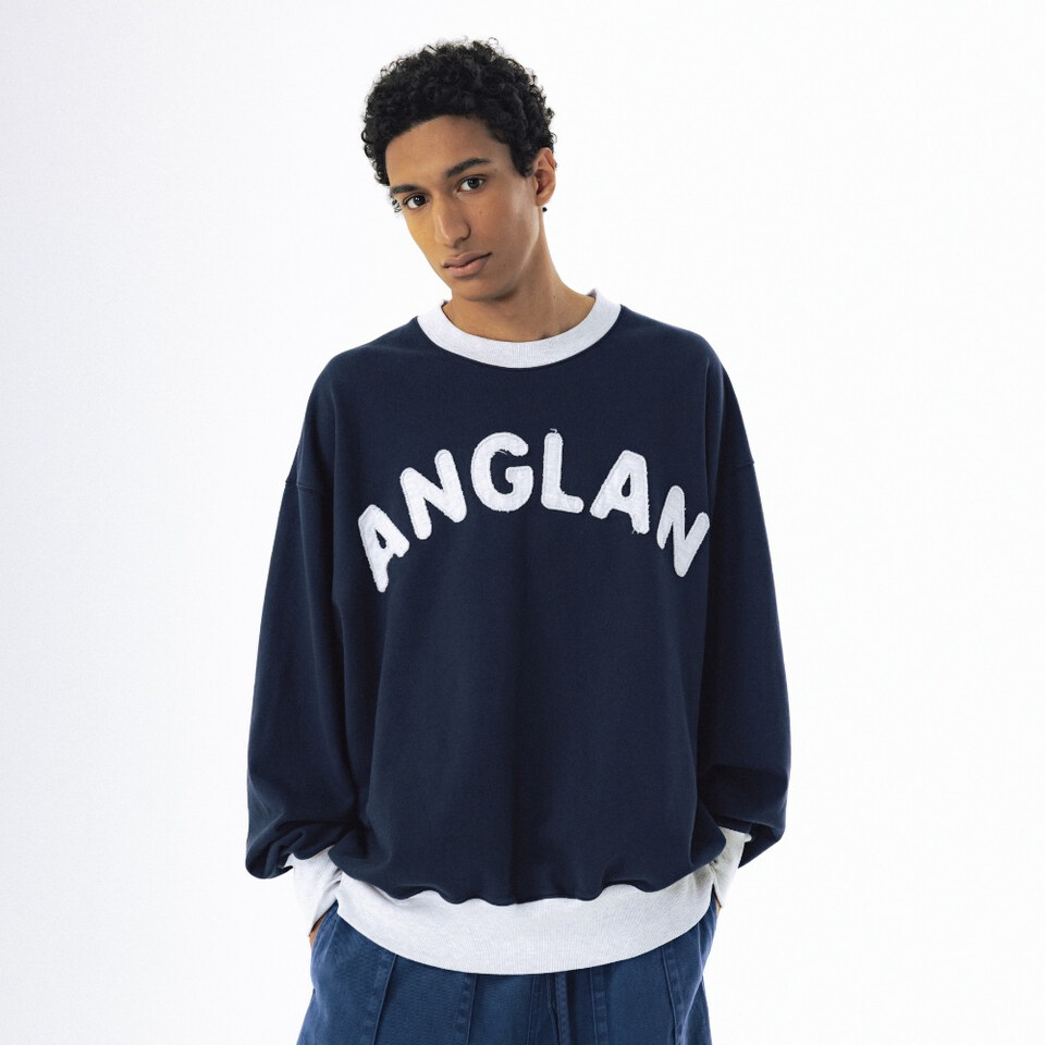 AGL0129-262 貼布logo大學Tee Applique Sweat Shirt