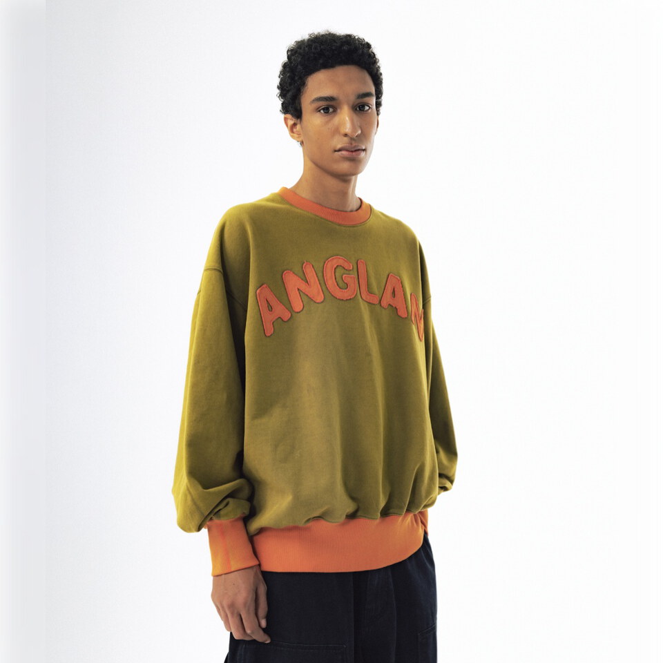 水洗大學Tee Applique Washed Sweat Shirt