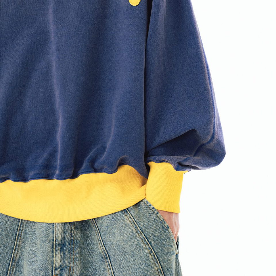 水洗大學Tee Applique Washed Sweat Shirt