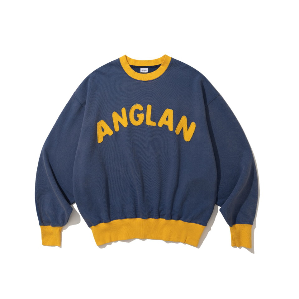 水洗大學Tee Applique Washed Sweat Shirt