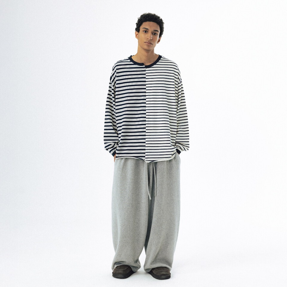 條紋上衣 Unbalanced Stripe Long Sleeve