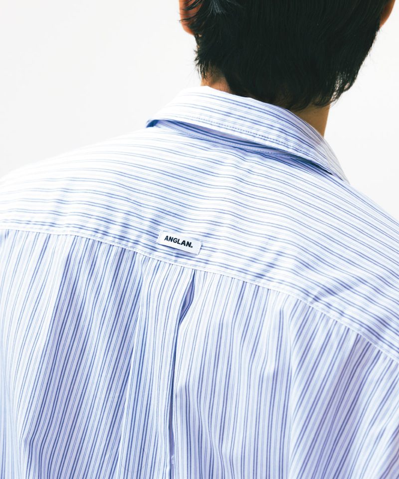 AGL0202-252 條紋拉鍊襯衫 Striped Zip up Half Shirt