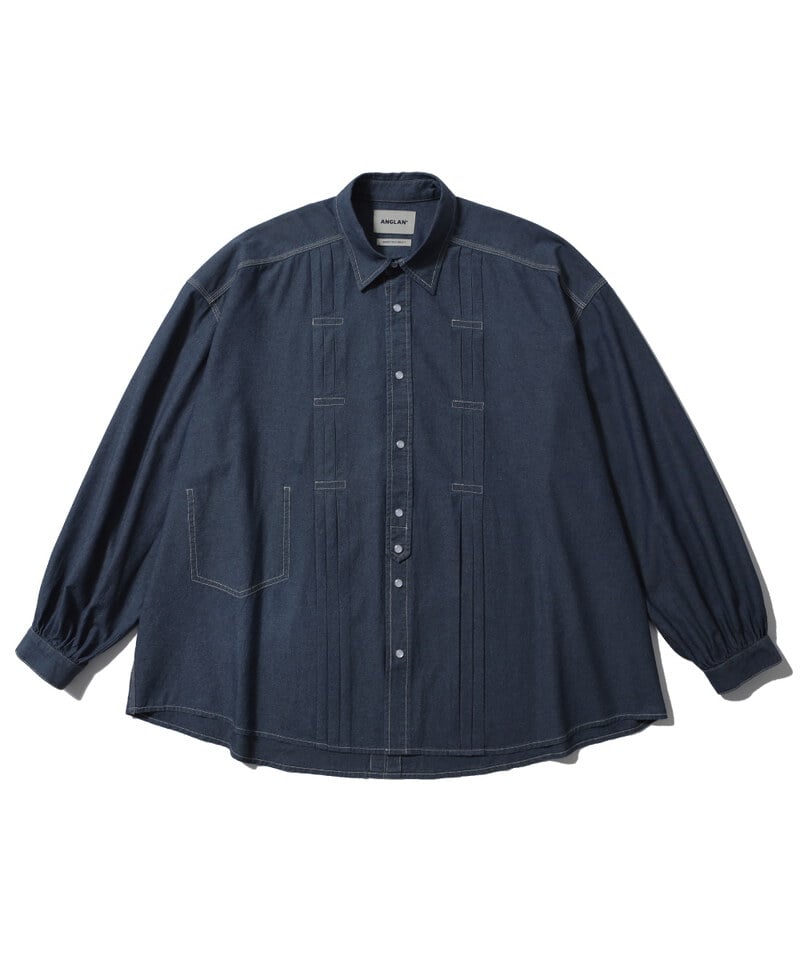 AGL0203-252 立體摺線襯衫 Pleated Chambray Shirt