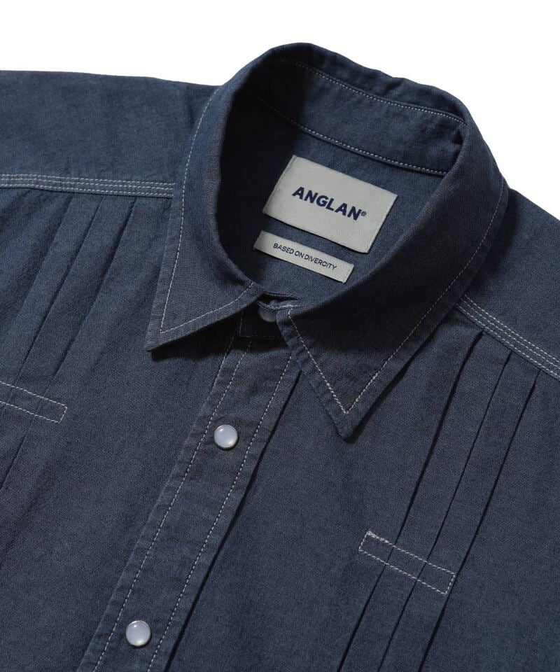 AGL0203-252 立體摺線襯衫 Pleated Chambray Shirt