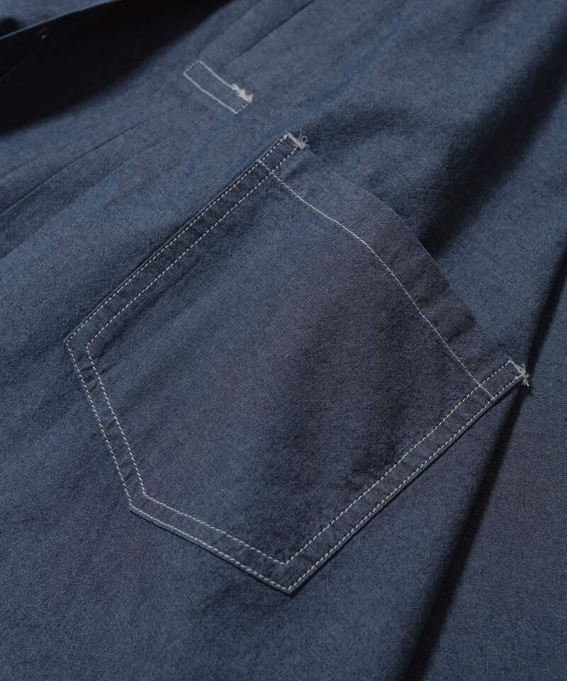 AGL0203-252 立體摺線襯衫 Pleated Chambray Shirt